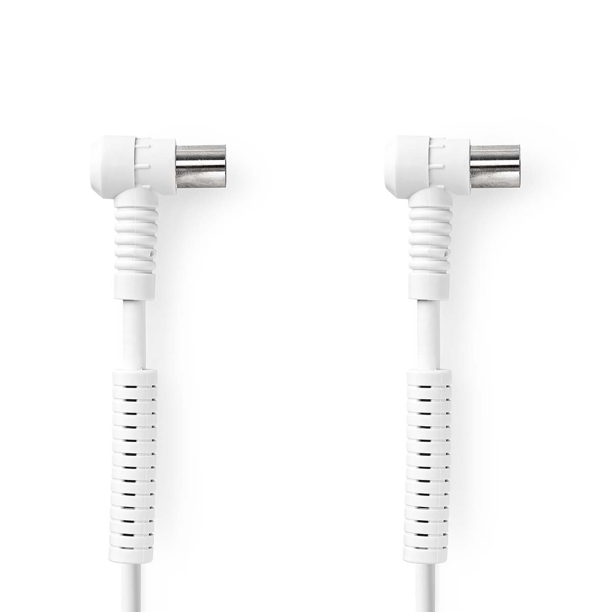 Nedis Câble Coax IEC (Coax) Mâle IEC (Coax) Femelle Plaqué nickel 120 dB 75 Ohm Quad blindé 10.0 m Rond PVC Blanc Label