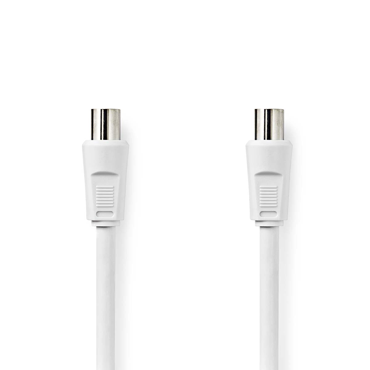 Nedis Câble Coax IEC (Coax) Mâle IEC (Coax) Mâle Plaqué nickel 90 dB 75 Ohm Double blindage 3.00 m Rond PVC Blanc Label