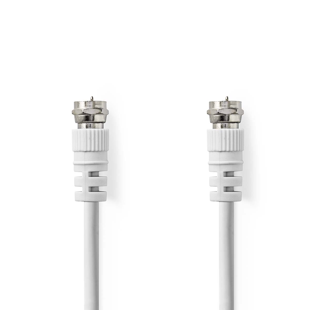 Nedis Câble d'antenne et de satellite F Mâle F Mâle Plaqué nickel 75 Ohm Double blindage 5.00 m Rond PVC Blanc Label