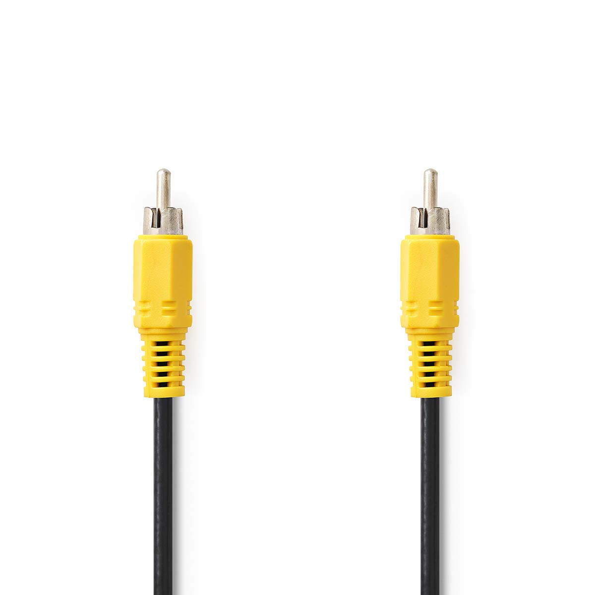 Nedis Câble vidéo composite RCA Mâle RCA Mâle Plaqué nickel 480p 2.00 m Rond PVC Noir Label