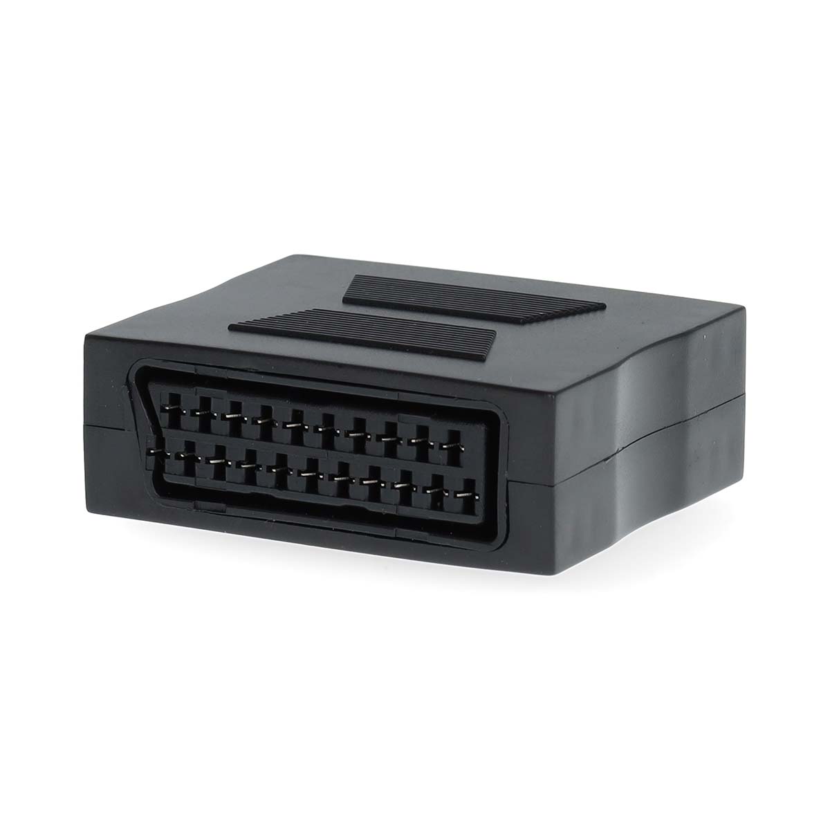 Nedis Adaptateur Péritel SCART Femelle SCART Femelle Plaqué nickel Droit ABS Noir 1 pièces Boîte
