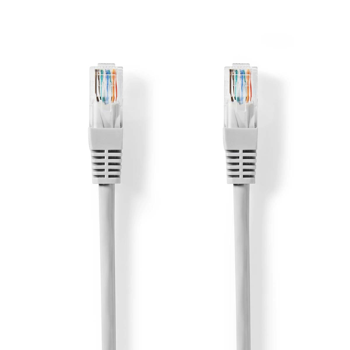 Nedis Modèle : Câble réseau CAT5e U/UTP RJ45 Male RJ45 Male 3.00 m Rond PVC Gris Label