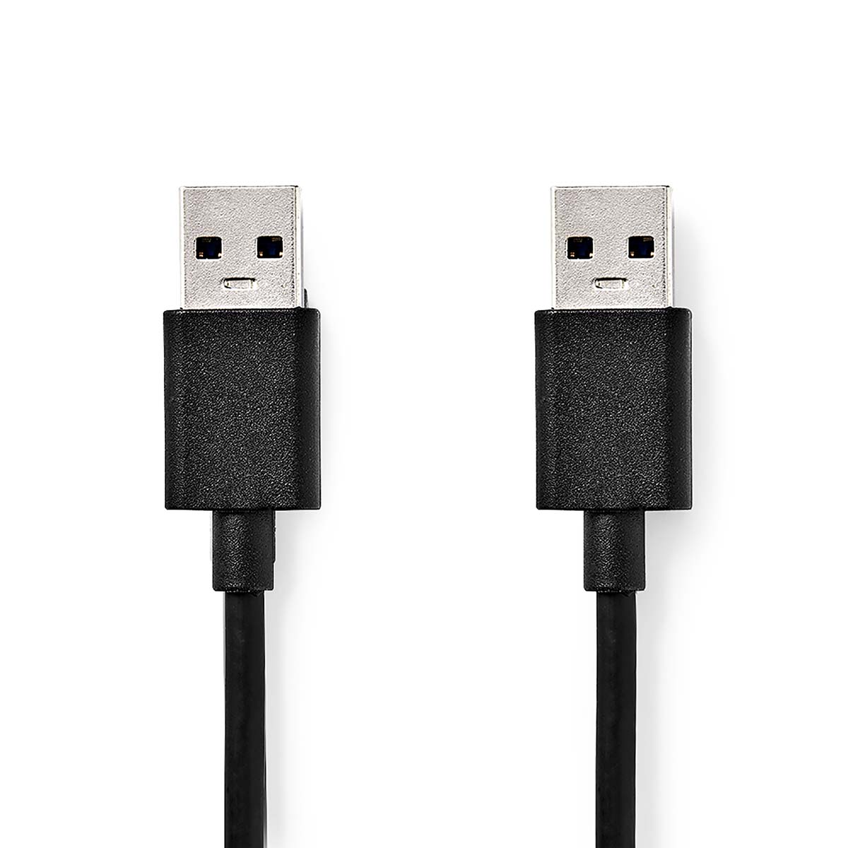 Nedis Modèle du produit : Câble USB USB 3.2 Gen 1 USB-A Mâle USB-A Mâle 5 Gbps Plaqué nickel 2.00 m Rond PVC Noir Boîte