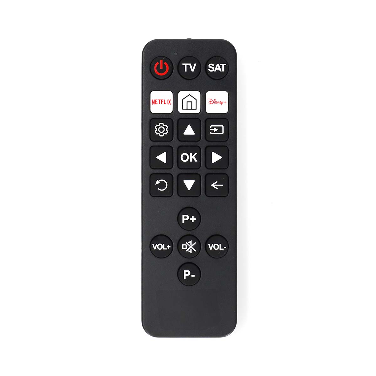Nedis Télécommande universelle Préprogrammée 2 Appareils Bouton Netflix / Disney + Button Infrarouge Noir