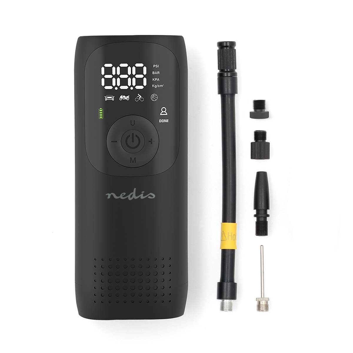 ANTEC Compresseur d'air rechargeable 0.1 - 150 psi Vanne Dunlop Modes de fonctionnement: Voiture / Moto / Vélo / Ballon Oui Compteur de pression atmosphérique