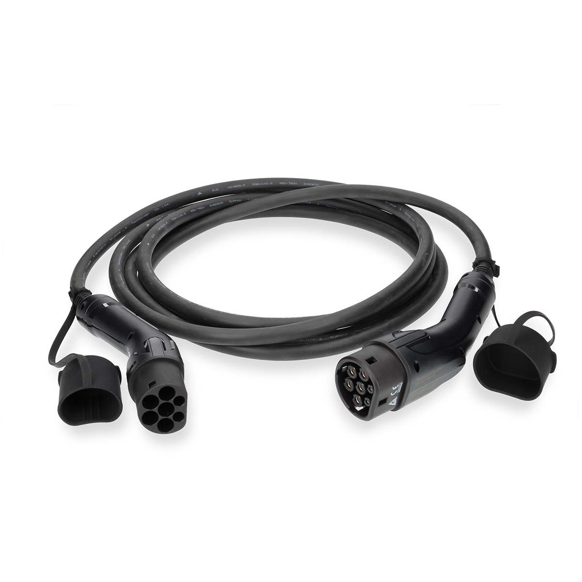 Nedis Câble pour véhicule électrique Cable Type 2 32 A 22000 W 3 phases 5.00 m Noir Boîte