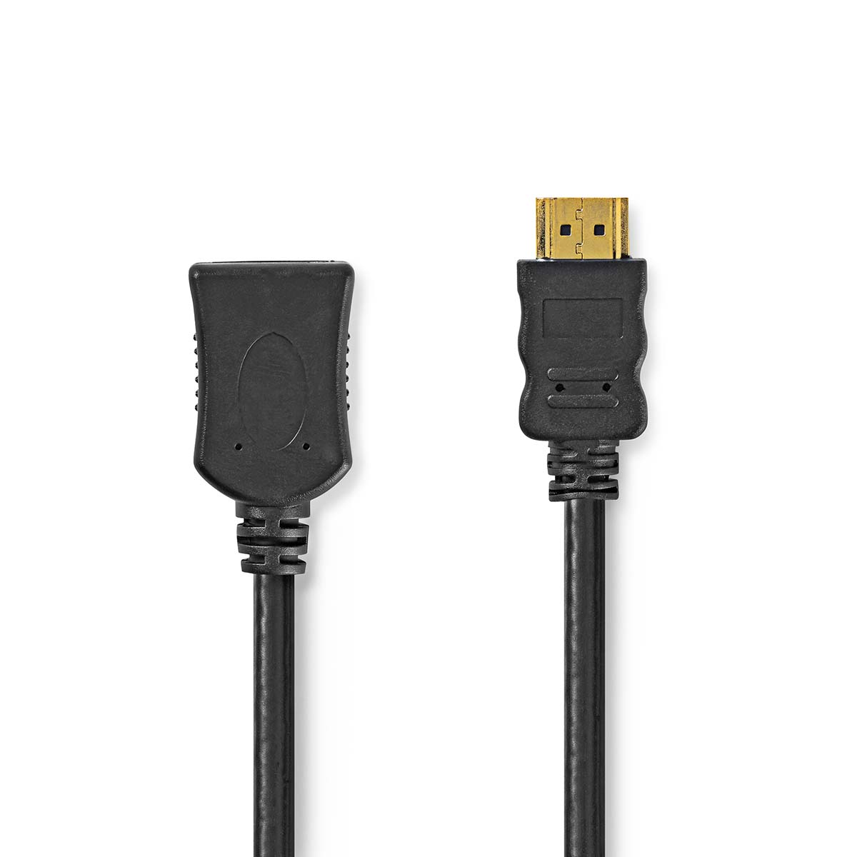 Nedis Câble HDMI Haute Vitesse avec ethernet HDMI™ Connecteur Sortie HDMI ™ 4K@60Hz ARC 10.2 Gbps 5.00 m Rond PVC Noir Label