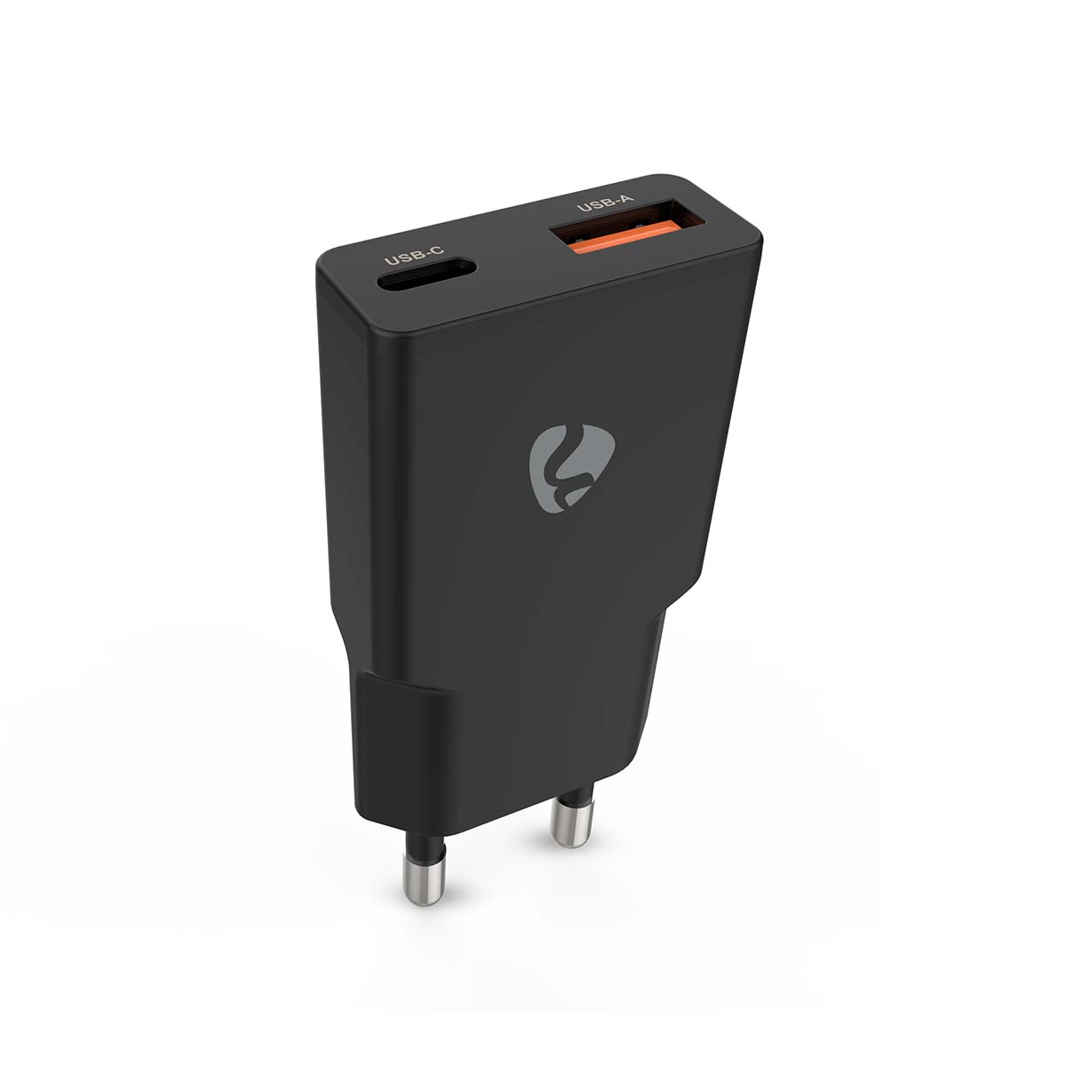 Nedis Chargeur mural 20 W GaN PD3.0 Fonction de charge rapide 1.5 / 2.0 / 2.22 A / 3.0 A Nombre de sorties: 2 USB-A / USB-C™ Sélection Automatique de la Tension Noir