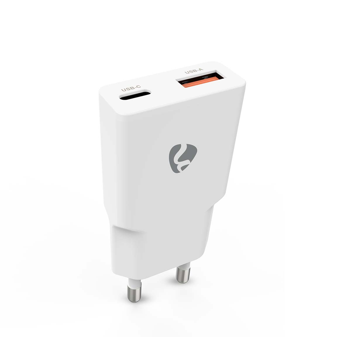 Nedis Chargeur mural  20 W  GaN  PD3.0  Fonction de charge rapide  1.5 / 2.0 / 2.22 A / 3.0 A  Nombre de sorties: 2  USB-A / USB-C™  Sélection Automatique de la Tension  Blanc