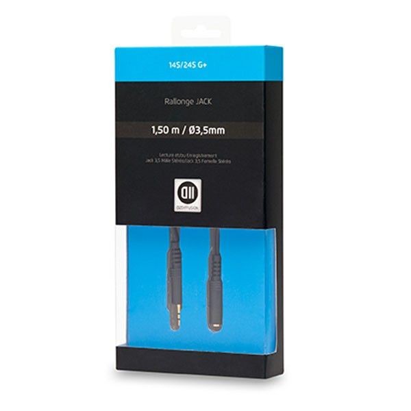 D2 Diffusion C ble Jack 3,5 mm m le/femelle1.50m Fiches Or