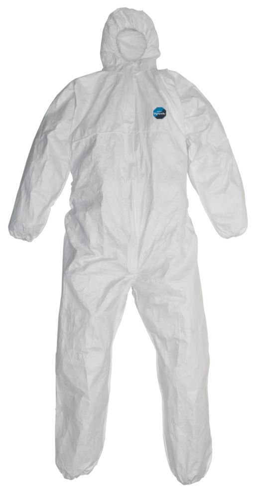 Dupont Tyvek Combinaison de protection jetable à capuche classique blanche taille XL