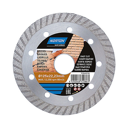 Norton Disque diamant turbo multi 125x22,2 mm