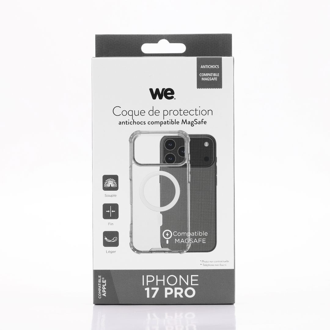 WE Coque de protection MAGSAFE IPHONE 17 PRO Transparent