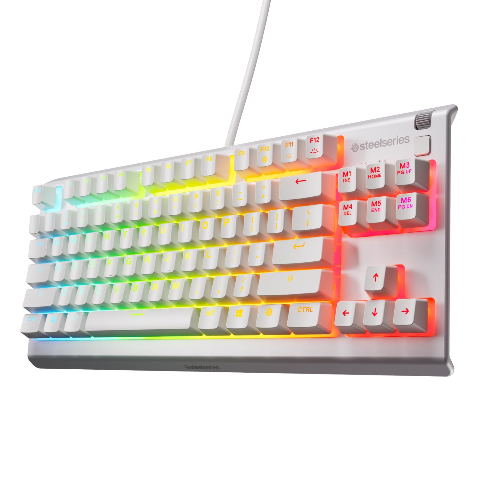 SteelSeries Clavier de jeu SteelSeries Apex 3 TKL RGB blanc, clavier américain