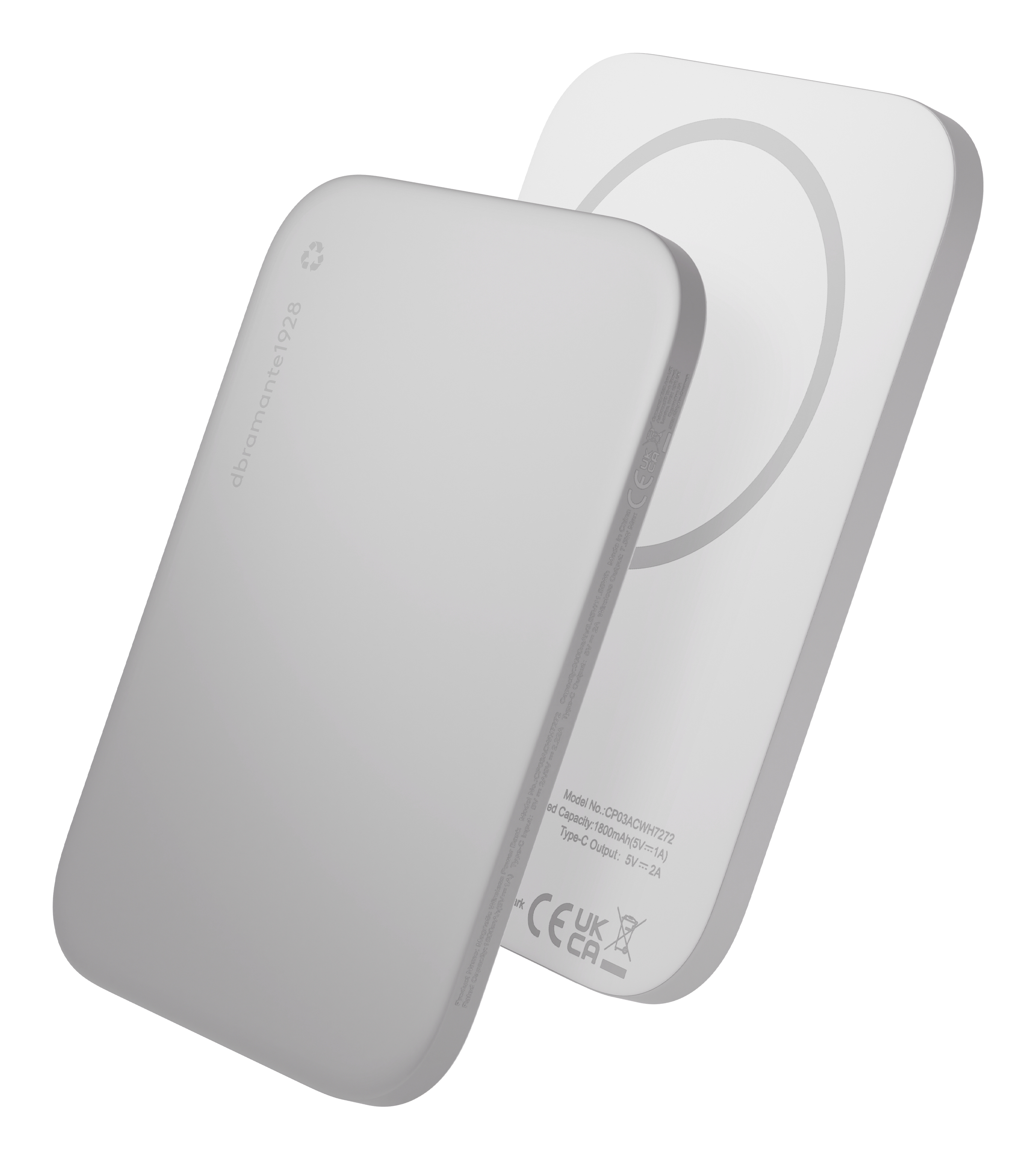 D.bramante1928 rechargePowerBank3KWLUltraSlimQi1.3WHT