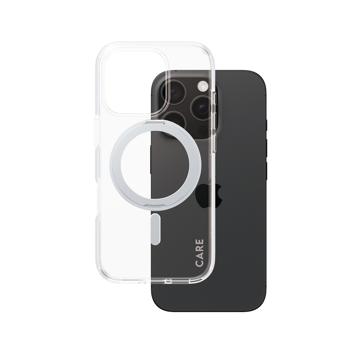 PanzerGlass Coque Feature Kickstand iPhone 16 Pro Argent