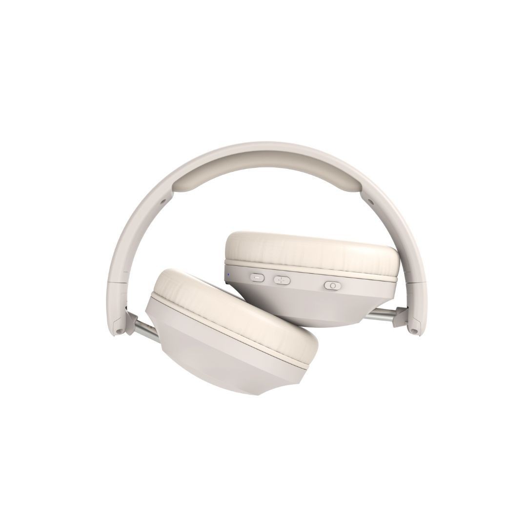 WE Casque POP LUNA, Bluetooth, arceau réglable, pliable, beige
