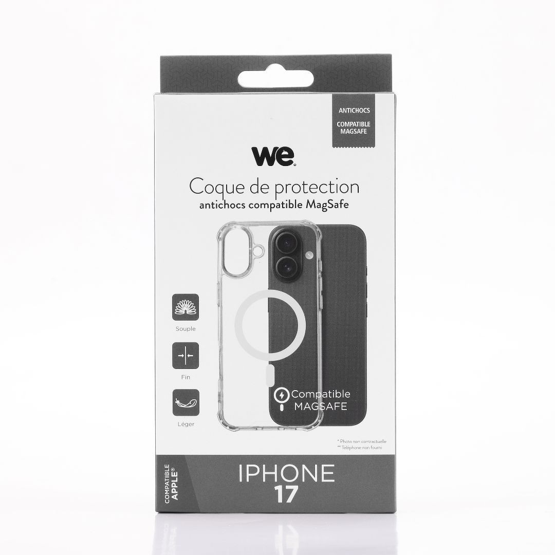 WE Coque de protection MAGSAFE IPHONE 17 Transparent
