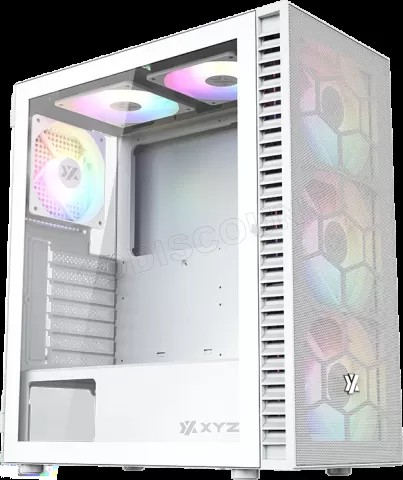 XYZprinting Boitier Moyen Tour ATX AirOne 300 X Mesh RGB avec panneau vitré (Blanc)