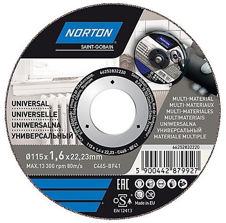 Norton Disque de coupe multi 115x1,6x22,2 mm