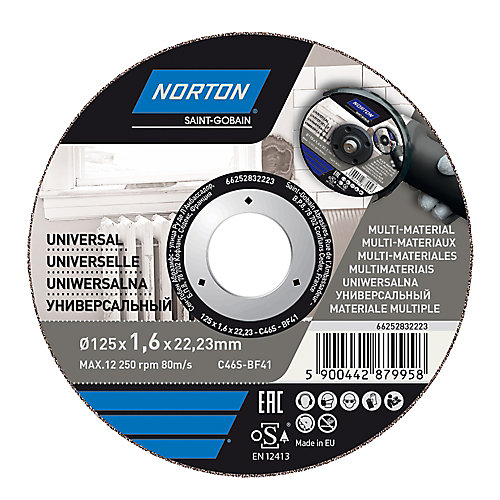 Norton Disque de coupe multi 125x1,6x22,2 mm