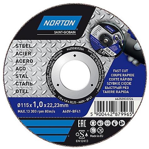 Norton Disque de coupe métal 115x1x22,2 mm
