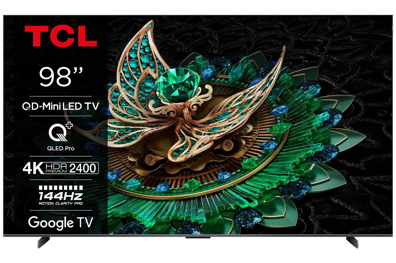 TCL Modèle du produit : 98MQLED85 QD-MiniLed Dolby Atmos 144Hz 4K 248cm 2024