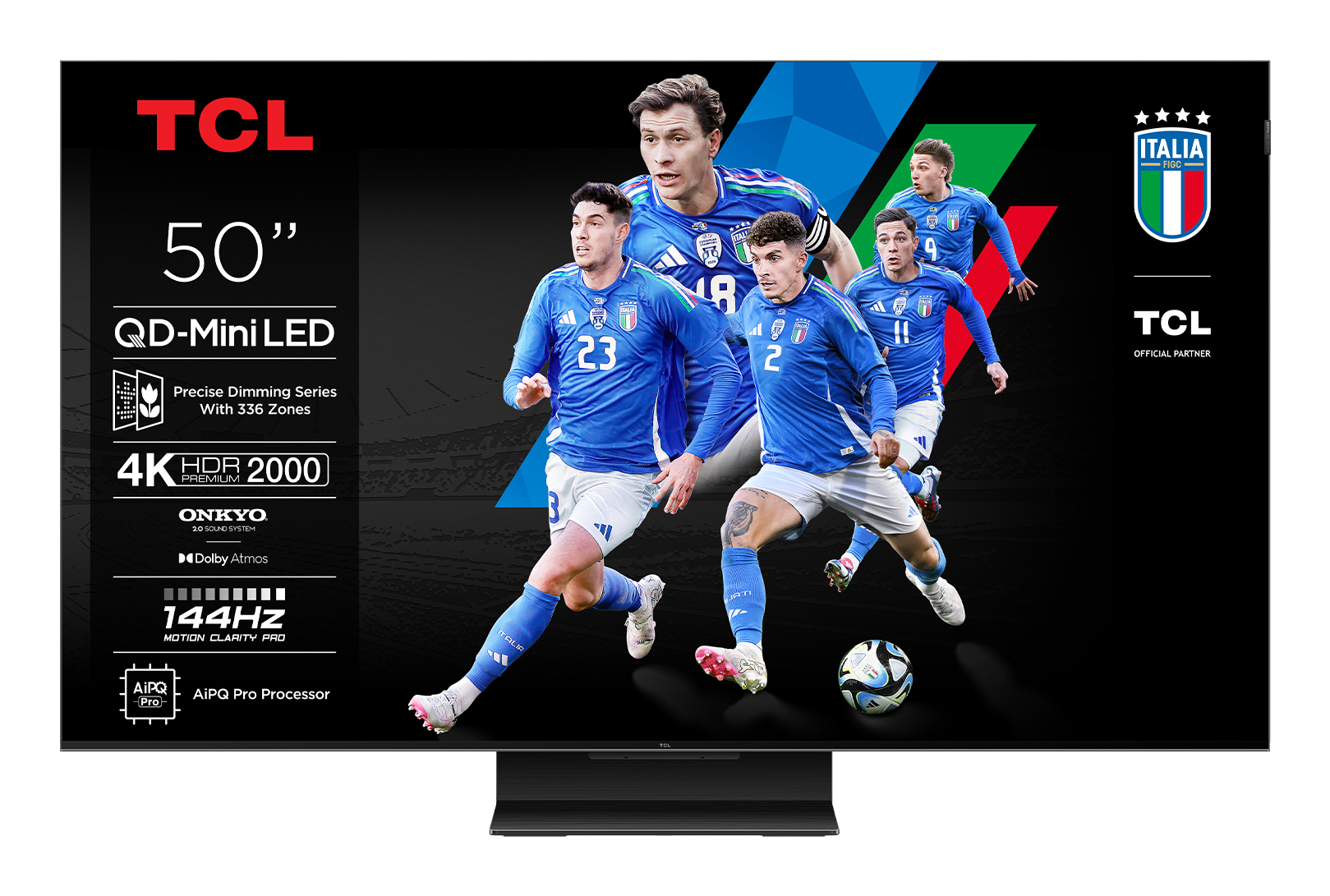TCL 4K QD-Mini Pro 144Hz 50C79K 127 cm avec GOOGLE et système sonore Dolby Atmos