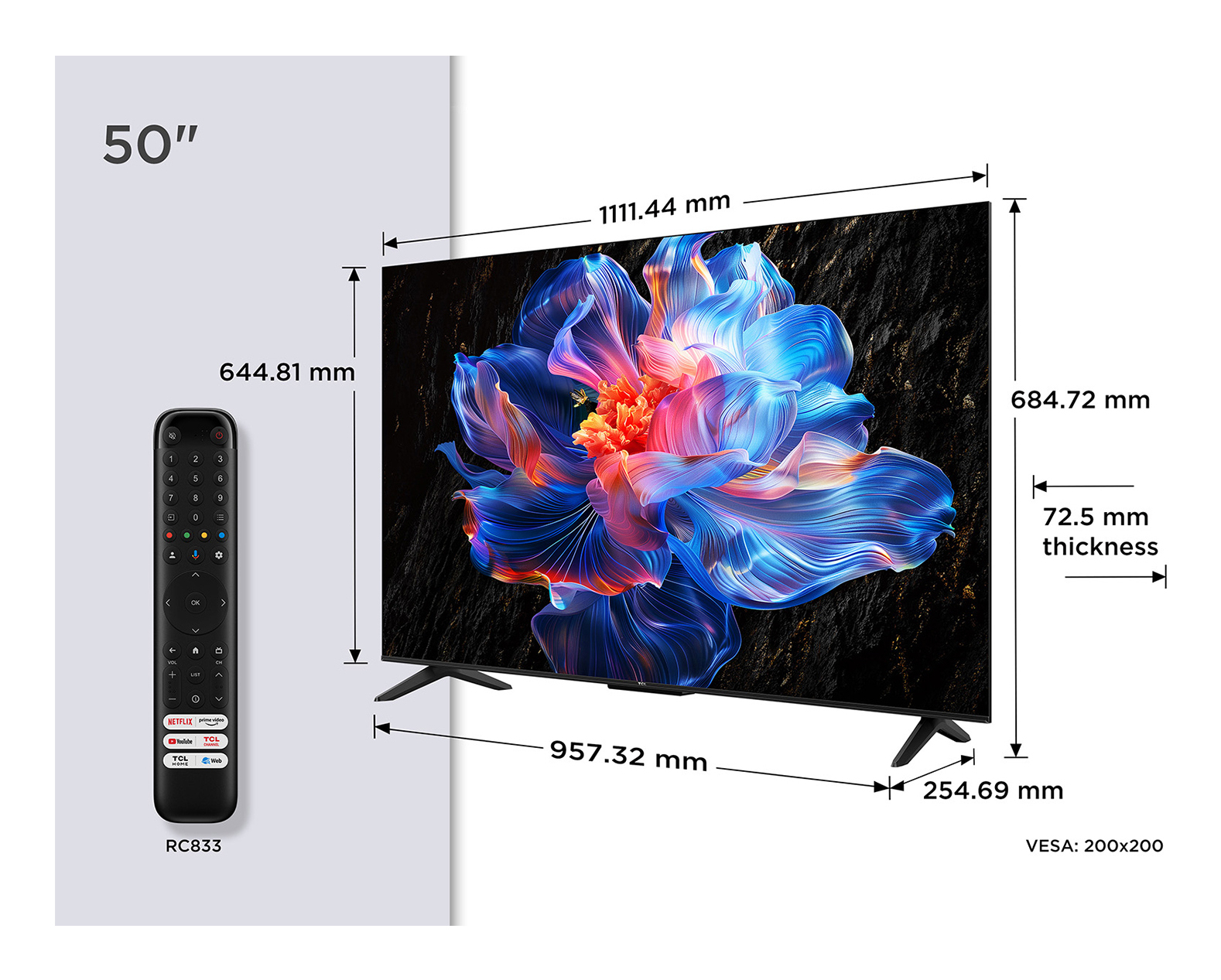 TCL 4K HDR 50P69K 127 cm GOOGLE 2025
