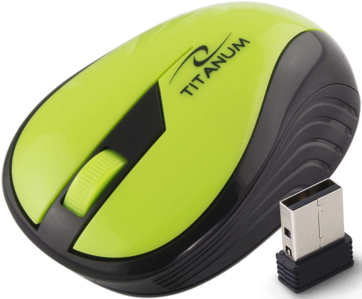 Esperanza Souris sans fil Titanum Raimbow 3D TM114G (Noir/Vert)