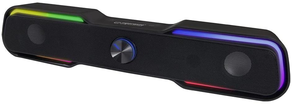 Esperanza Enceinte barre de son  Rainbow Apala RGB (Noir)