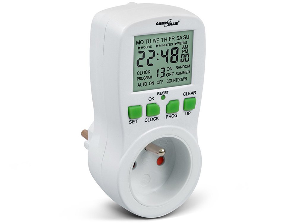 GreenBlue Prise programmable GB107 avec minuteur numérique