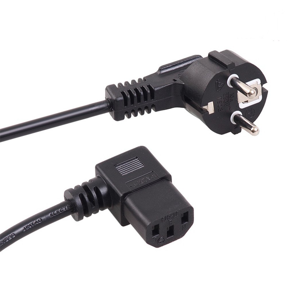 Maclean Energy Cable d'alimentation Maclean 1,5m coudé (Noir)