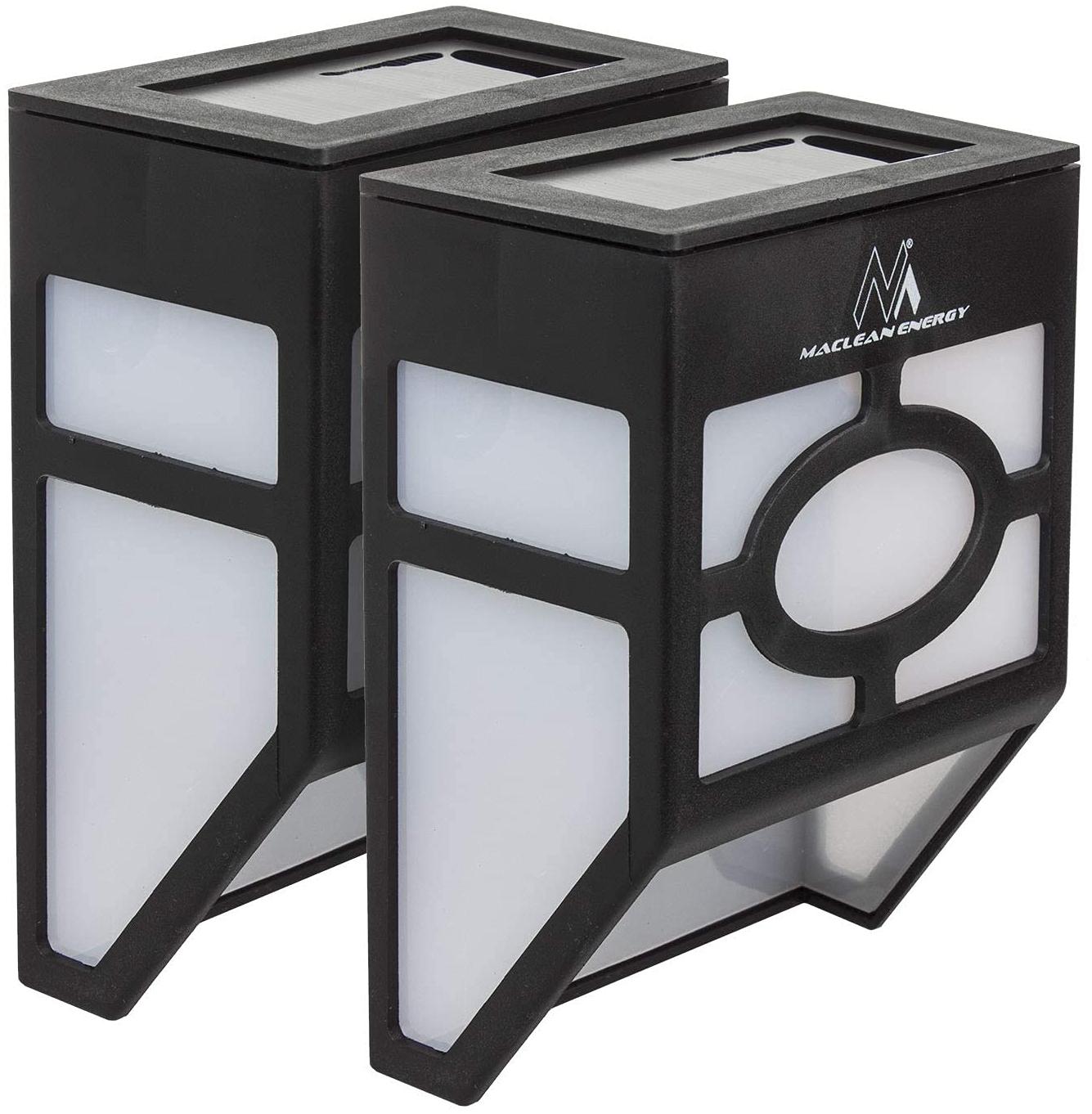Maclean Energy Lot de 2 Lampes LED extérieures solaires Maclean MCE171