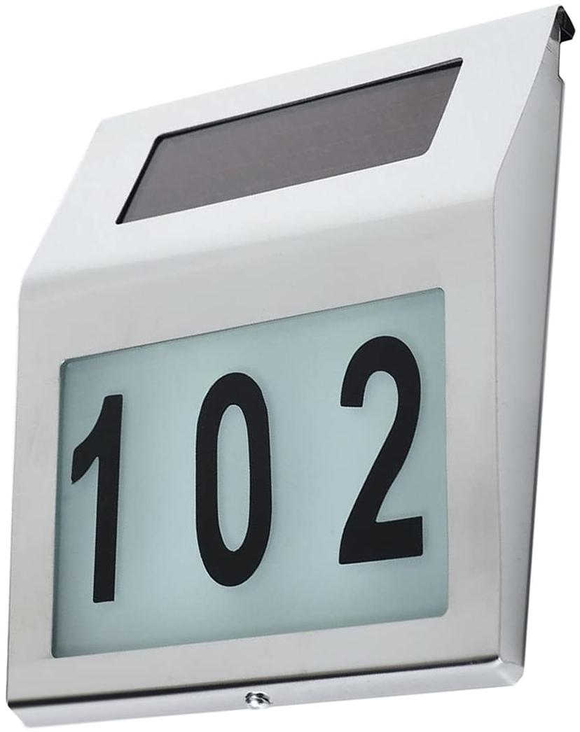 Maclean Energy Lampe LED extérieure solaire Maclean MCE172 avec numéro de maison