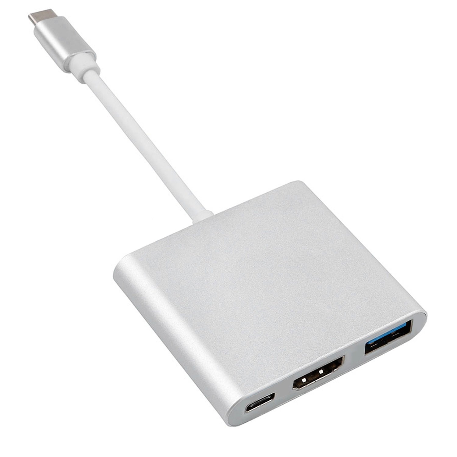 Maclean Energy Adaptateur USB 3.0 Type C Maclean MCTV-840 vers HDMI, Hub 2 ports