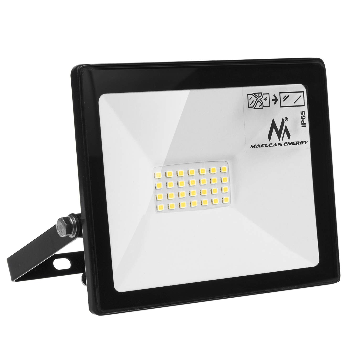 Maclean Energy Projecteur LED extérieur Maclean 20W 1600lm 4000K (Noir)