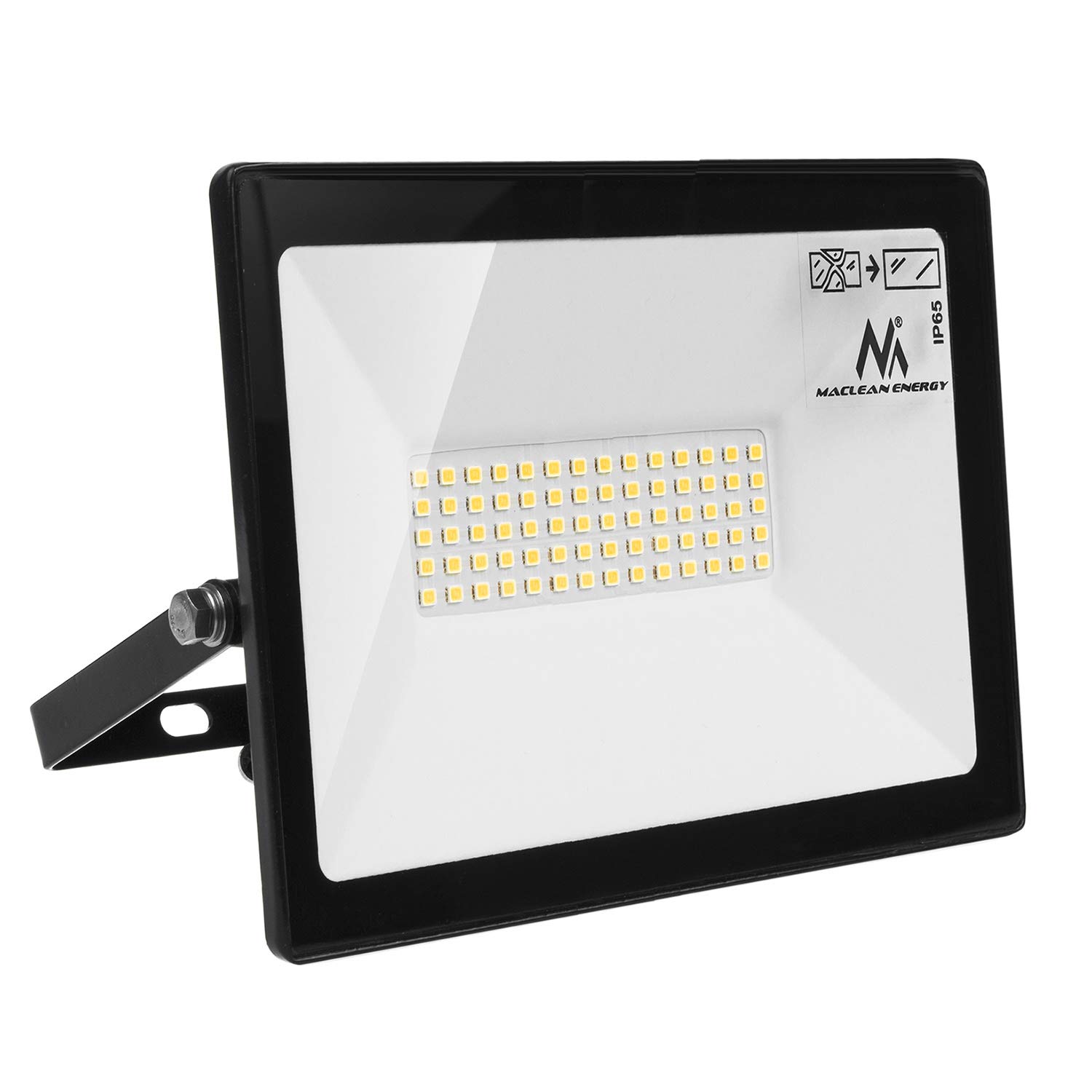 Maclean Energy Projecteur LED extérieur 50W 4000lm 6000K (Noir)