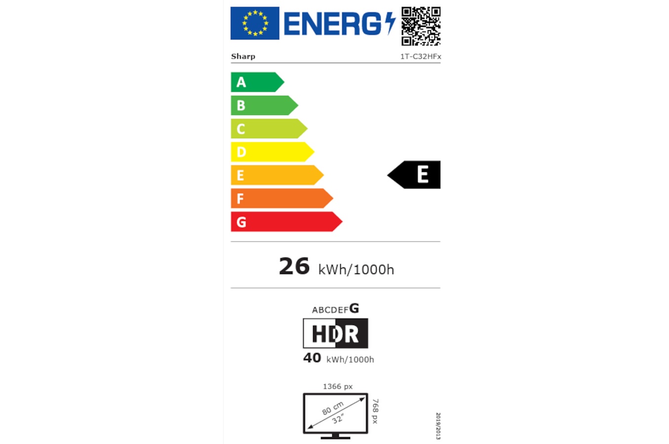 Sharp SHARP 32HF2765EW GOOGLE TV 82CM HD 2025 BLANC