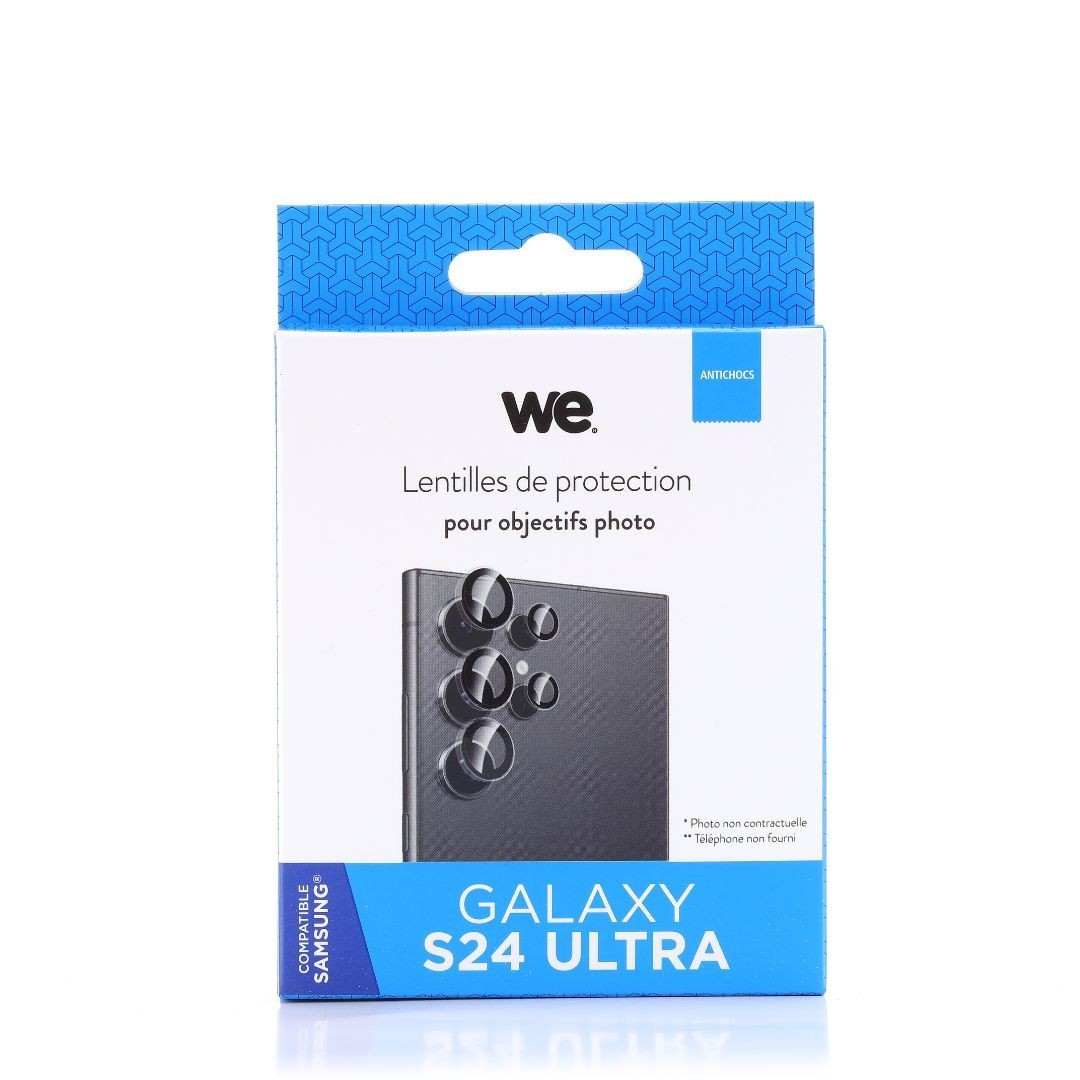 WE Protection d'objectifs appareil photo SAMSUNG S24 ULTRA transparent/noir