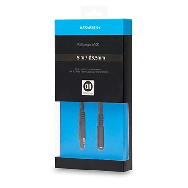 D2 Diffusion C ble Jack 3,5 mm m le/femelle 5 m Fiches Or