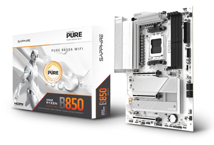 SAPPHIRE MB PURE B850A WIFI7                AMD,AM5,DDR5,ATX