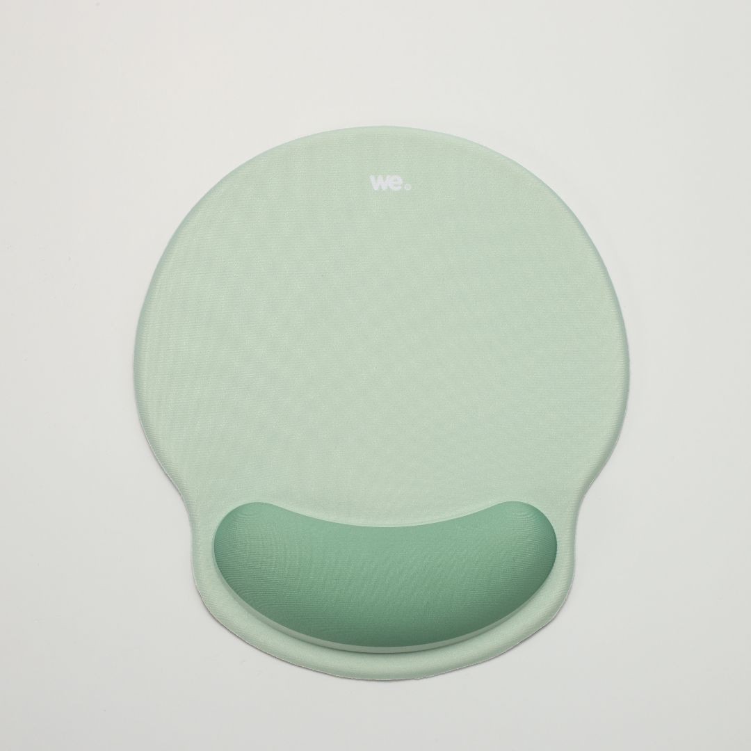 WE POP Tapis de souris avec repose poignet bi-color Vert: matière tissu