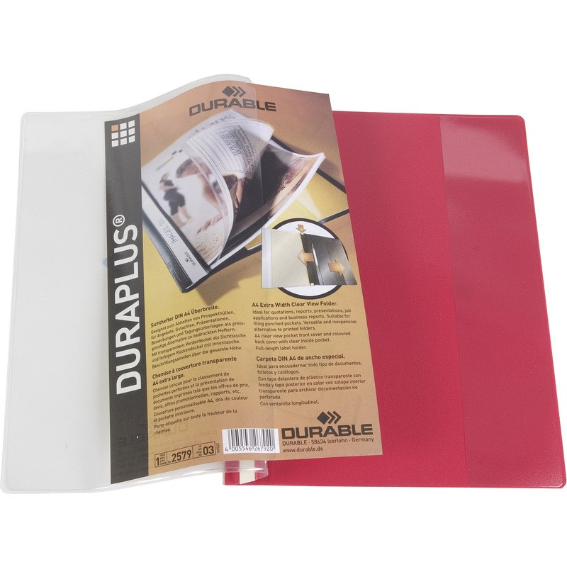 Durable DURABLE Angebotshefter Duraplus Sichttasche rot