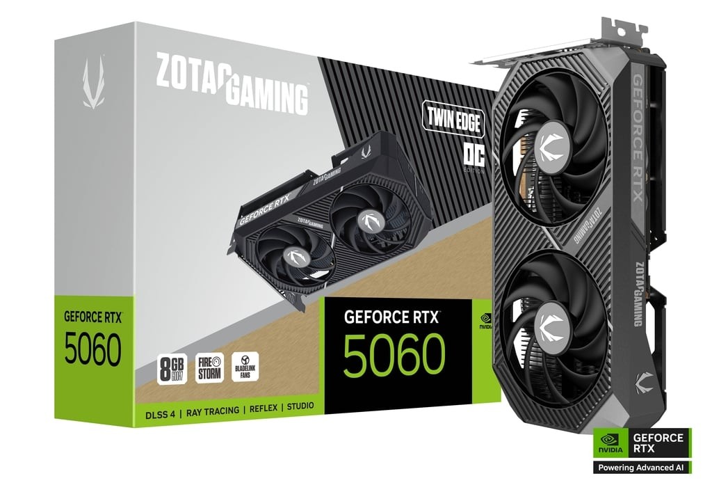 ZOTAC GAMING GEFORCE RTX 5060 TWIN EDGE OC 8Go GDDR7 3xDP 1xHDMI