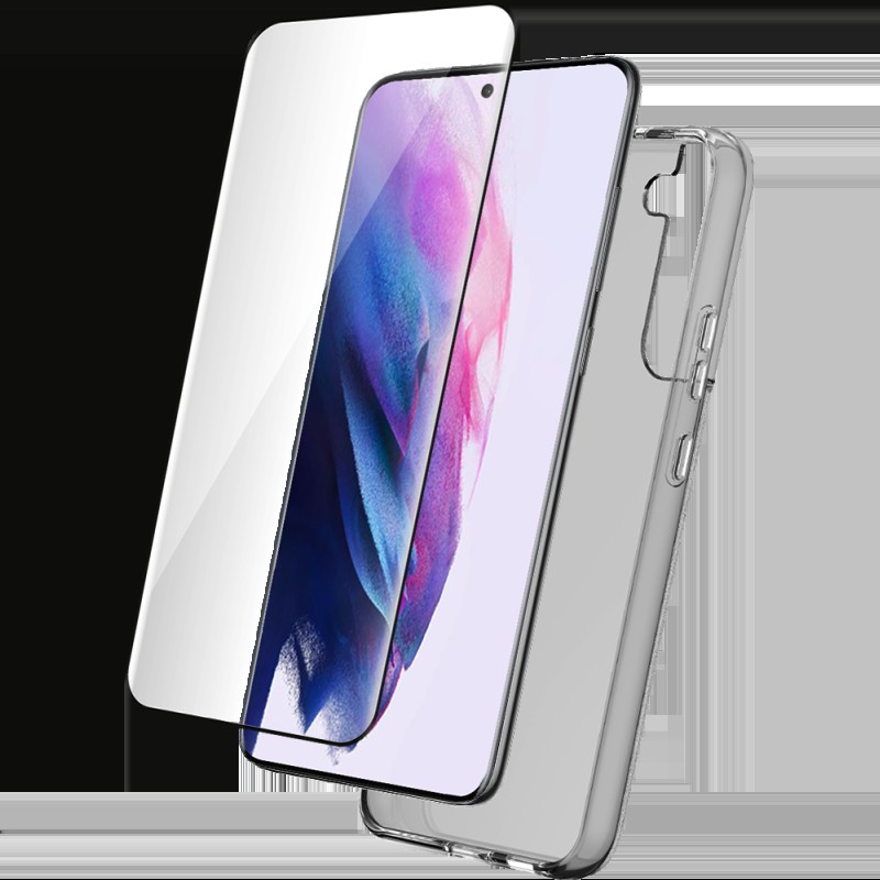 SAMSUNG Pack coque transparente + verre trempé Designed for Samsung