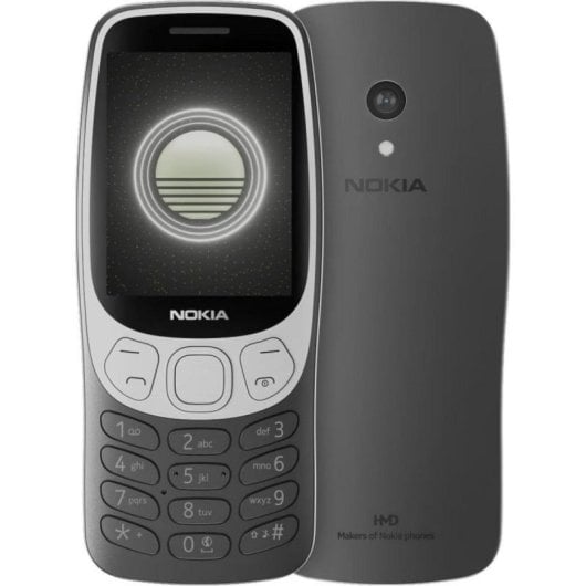 Nokia 3210, téléphone portable 4G, écran LCD 5,5 pouces, 64 Mo de RAM, 64 Mo de mémoire flash, Bluetooth et batterie 1450 mAh, noir