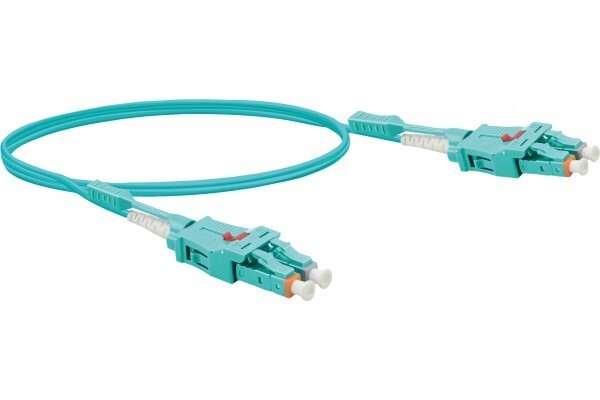 GENERIQUE Jarretière optique duplex UHD uniboot OM3 50/125 LC-UPC/LC-UPC aqua