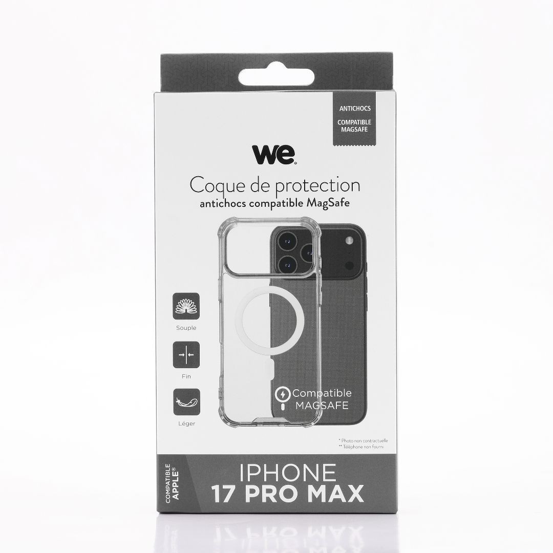 WE Coque de protection MAGSAFE IPHONE 17 PRO MAX Transparent