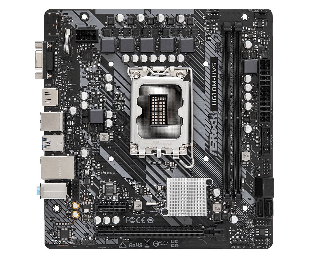 ASROCK H610M-HVS/M.2 D5 GEN5    1700 mATX HDMI/D-Sub DDR5